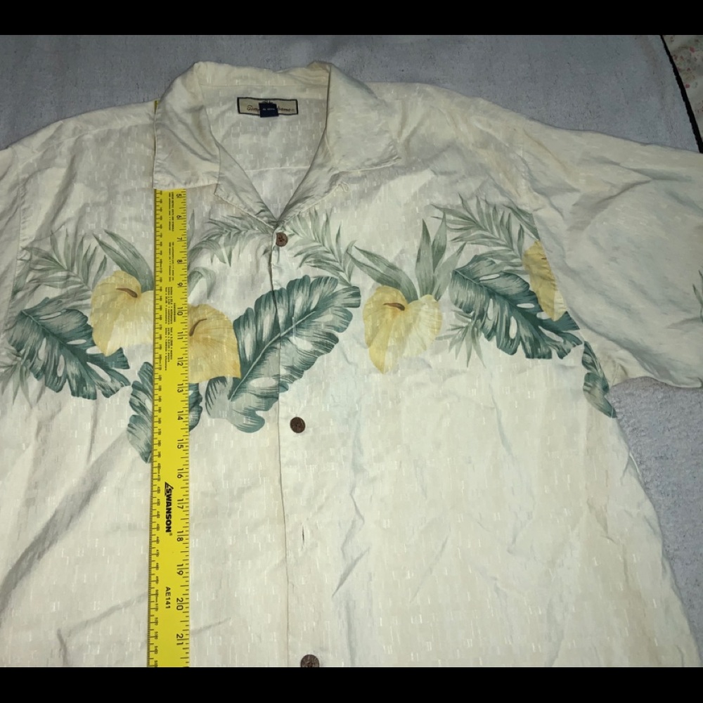 TOMMY BAHAMA Camp Shirt Silk Mens L Used VINTAGE